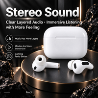 Écouteurs sans fil TWS de style AirPods Pro 3 avec microphone pour la vente en gros