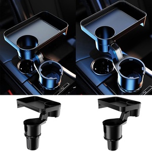 Nampan Tempat Minuman Mobil Multifungsi, Meja Makan Tempat Cangkir <span class=keywords><strong>Burger</strong></span> Kopi Berputar 360 Derajat - Product Image 2