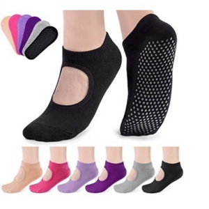 Chaussettes de yoga antidérapantes avec grip, chaussettes de Pilates et de ballet pour femmes - Product Image 2