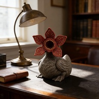 Petite statue en résine de canard monstre effrayant, décoration pour la maison, le bureau, la bibliothèque