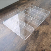 Boîte de rangement multifonctionnelle en acrylique de haute qualité à 12 compartiments pour bureau moderne, avec fonction de tri et de présentation, montage facile, DIY