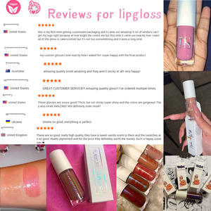 ลิปกลอสวีแกนคุณภาพสูง แบรนด์ส่วนตัว ไม่เหนียวเหนอะหนะ สีนู้ดใส - Product Image 2