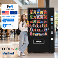 Distributeur automatique commercial de snacks et boissons, six étagères, 60 canaux de produits, équipement réfrigéré OEM ODM