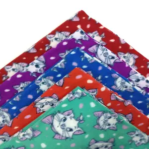 Custom print fleece fabric 100% polyester printed custom polar fleece fabric manufacturer in china Shaoxing