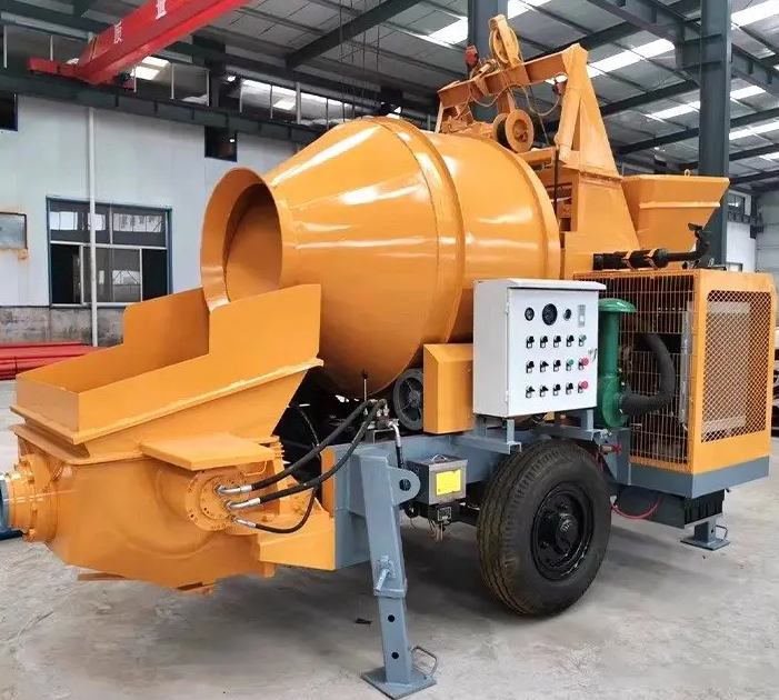 Diesel Engine Concrete Mixer With Pump Machine Self Loading Mobile ...