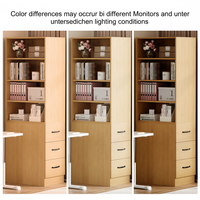 Étagère à livres étroite et haute avec 3 tiroirs latéraux et 4 étagères ouvertes pour salon, chambre et bureau – Fournisseur d'usine