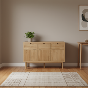 Credenza in Legno di Pino Massiccio, Tono Naturale Medio, Struttura in Legno Ingegnerizzato, Design Moderno Scandinavo, Arredamento per la Casa - Product Image 2