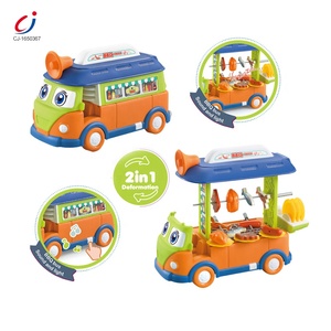 Chengji ensemble de cuisine jouets faire semblant de <span class=keywords><strong>jouer</strong></span> des jouets SImulation 2in1 déformation dessin animé <span class=keywords><strong>Bus</strong></span> Barbecue jouet barbecue électronique - Product Image 2