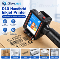 Imprimante jet d'encre portable et en ligne GenJet D10-M double mode 600 DPI pour le codage de lots, de dates, de codes-barres et de logos avec port de capteur