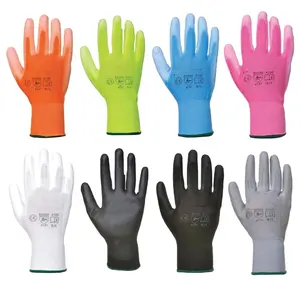 Handschuhe En388 4131 White Black Gray Nylon PU Coated Work Glove Arbeitshandschuhe Handschuhe