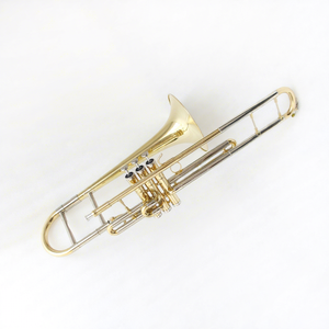 Trombone professionnel <span class=keywords><strong>en</strong></span> laiton Bb/F FTB-420 Instrument <span class=keywords><strong>de</strong></span> performance à finition laquée claire haut <span class=keywords><strong>de</strong></span> gamme à bon prix - Product Image 1