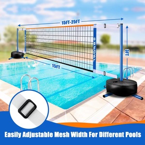 Red de Voleibol Ajustable para Piscina de 15 a 25 Pies, Soporte Flotante Portátil de 3 Pies de Altura para Juego de Voleibol Acuático - Product Image 1