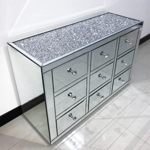 Armario de <span class=keywords><strong>TV</strong></span> con chimenea y soporte de <span class=keywords><strong>tv</strong></span>, <span class=keywords><strong>mueble</strong></span> de almacenamiento para sala de estar con espejo de diamante aplastado, para vino y <span class=keywords><strong>Bar</strong></span> - Product Image 2