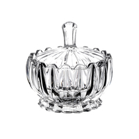 7321CJc Jeneva Bonbonschale Kleine Schüssel mit Deckel Glas-Bonbonschale Kristallglas für Hochzeitsdekoration