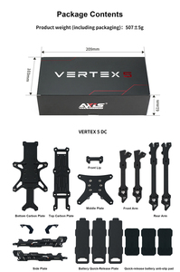 <span class=keywords><strong>Plaque</strong></span> latérale à dégagement rapide pour cadre FPV Axisflying VERTEX 5, cadre en fibre de carbone T700 de 5 pouces pour la course et le freestyle - Product Image 4