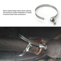 Collier de serrage rapide en acier inoxydable réglable pour tuyau industriel