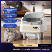 Bac à litière pour chat à nettoyage automatique, contrôle intelligent par application, système de tamisage à ouverture supérieure pour animaux domestiques d'intérieur