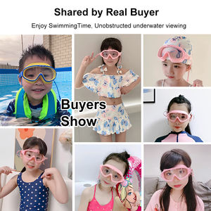 600c बच्चों के लिए कान प्लग एंटी फॉग एचडी वाइड व्यू लीक वाले बच्चों के लिए गंधहीन तैरने वाले गोगल - Product Image 3