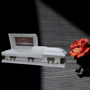 โลงศพไม้ป็อปลาร์แบบอเมริกันสำหรับเด็กและผู้ใหญ่ อุปกรณ์สำหรับงานศพ - Product Image 4