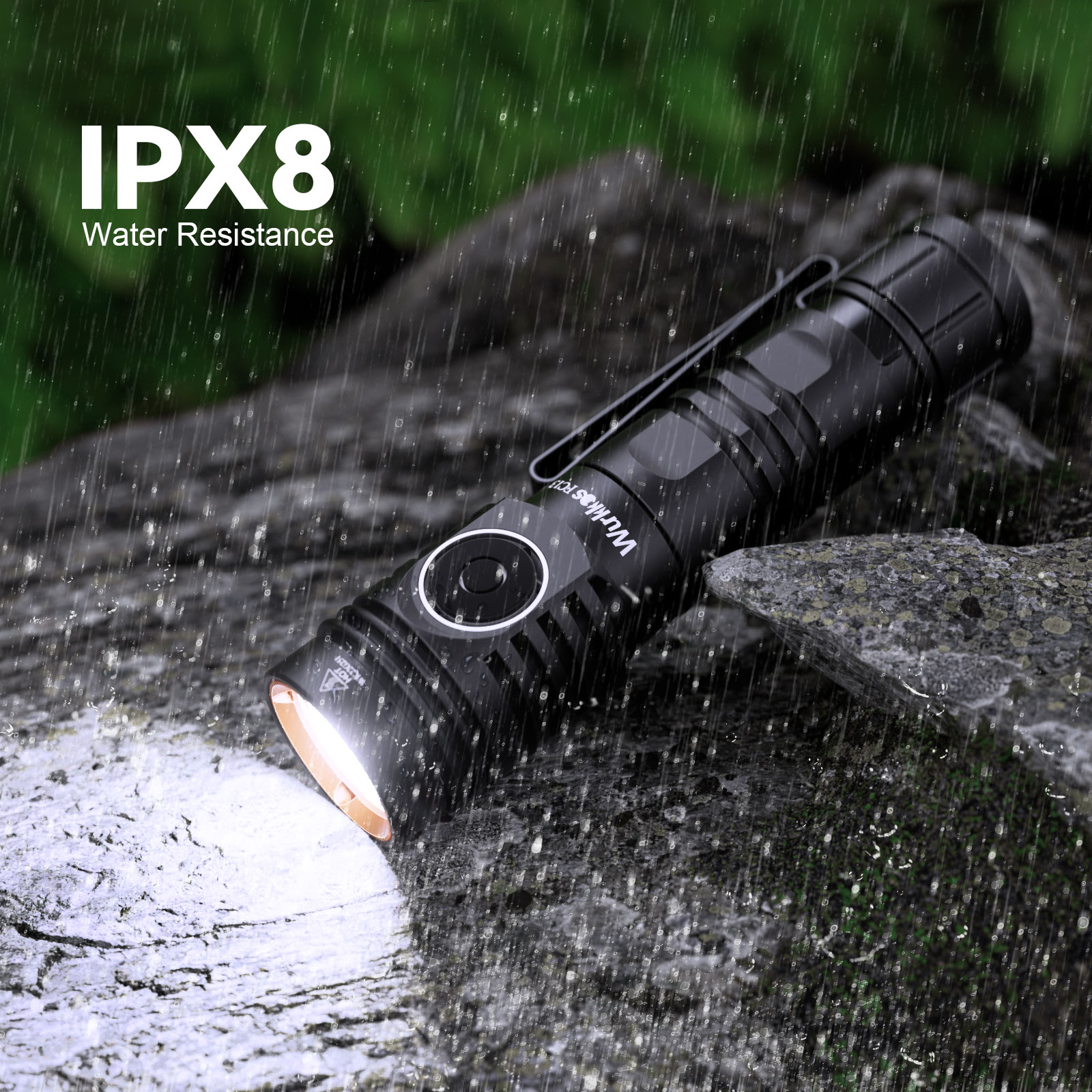 Wurkkos FC13 LED Rechargeable Flashlight - 3500LM, 214m Beam, IP68