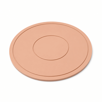 Sous-plat rond en silicone résistant à la chaleur, antidérapant, lavable, pour cuisine, support de pot, dessous de tasse