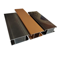 Perfil de Ventana Corredera de Aluminio, Vidrio Templado Doble Estándar, Ventanas Comerciales para Sala de Estar