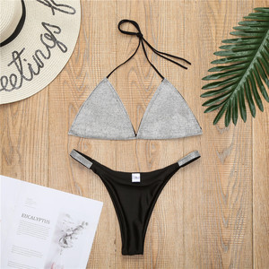 Traje de Baño Bikini Sexy con Pedrería Brillante para Mujer, Estilo Moderno y Hermoso para la Playa - Product Image 4