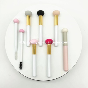 Brocha redonda para base de maquillaje, corrector, esponja, aplicador para cejas, Trio, novedad - Product Image 2