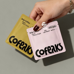 Sachets d'emballage personnalisés pour café filtre, sachets d'échantillons thermoscellables pour thé, sachets à trois soudures latérales pour poudre de café - Product Image 5