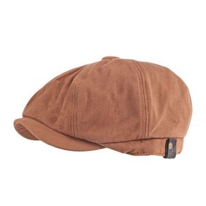 Casquette Gatsby unisexe en tweed vintage couleur unie à 8 panneaux pour la plage, les sports, les fêtes, le ski, la pêche, le cyclisme et les activités de plein air - Product Image 3