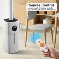 Humidificateur ultrasonique mobile 21L à quatre atomiseurs, 4 buses de brumisation sur roues pour usage commercial, hôtelier, bureautique et domestique