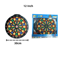 Cible de fléchettes souple de sécurité avec fléchettes, ensemble de fléchettes en plastique de 12 pouces, cible de sport intérieure non toxique pour enfants et jeux de bureau