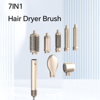 Coffret Cadeau Coiffant 7-en-1 1300W : Brosse Soufflante, Sèche-Cheveux et Fer à Boucler Sans Fil 36mm à Trois Tiges