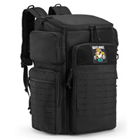 Nouveau sac à dos unisexe tactique d'extérieur en polyester Oxford couleur unie 50L imperméable et respirant avec bretelles incurvées