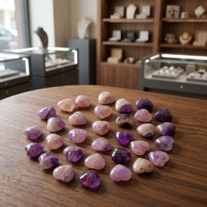 Natural Amethyst Heart <b>Crystal</b> Carving Love Stone Decoration for Gift and Home Decor - Product Image 4