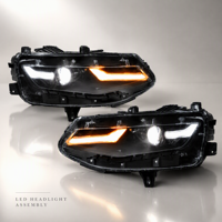 Phare LED séquentiel pour Camaro 2020-2024 LT RS SS ZL1, ensemble de phares fumés noirs, clignotant dynamique ambre, étanche