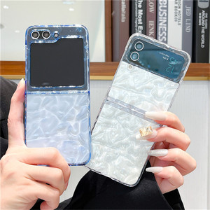 Estuche rígido de lujo con diseño de arrugas irregulares transparentes para Samsung <span class=keywords><strong>Z</strong></span> <span class=keywords><strong>Flip</strong></span> 6 5 <span class=keywords><strong>4</strong></span> 3 Cubierta de ondulación de agua para Samsung <span class=keywords><strong>Z</strong></span> <span class=keywords><strong>Flip</strong></span> - Product Image 2