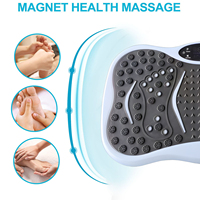 Plaque vibrante électrique noire pour soulager le stress, machine d'exercice vibratoire oscillante 4D pour le fitness et le drainage lymphatique