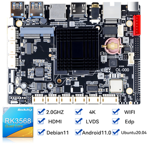 Công nghiệp SBC Android Bo mạch chủ 4k hiển thị kép <span class=keywords><strong>Quad</strong></span> <span class=keywords><strong>Core</strong></span> Cortex-A55 1t npu mipi Camera POE cho cạnh ai rk3568 - Product Image 2