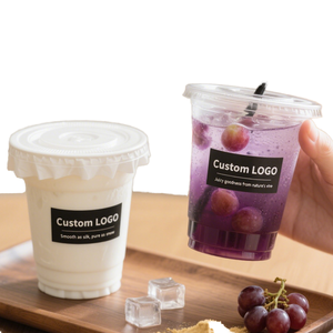 Hot Selling New Design 12oz <b>Cold</b> Drink <b>Cup</b> Low Price Professional Plastic Bubble Tea <b>Cups</b> With High Quality - Product Image 1