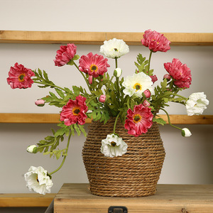 ดอกป๊อปปี้ประดิษฐ์ ยี่ห้อ Yihua Floral Art ขนาด 60 ซม. ทำจากผ้าไหม สีขาว เหลือง ชมพู ส้ม สไตล์โรแมนติกเรียบง่าย สำหรับตกแต่งห้องนั่งเล่น - Product Image 3