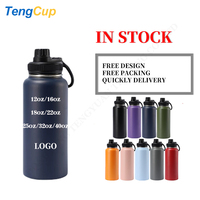 Bouteille d'eau en acier inoxydable à double paroi anti-fuite TY RTS Stock 12oz/16oz/18oz/22oz/25oz/32oz/40oz, isolation thermique 6-12h