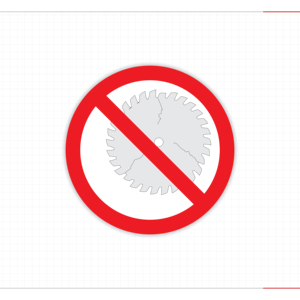 คำเตือน พื้นผิวที่ร้อน ใช้ถุงมือและห้ามสัมผัสใบมีด ป้ายความปลอดภัย ป้ายแจ้งเตือนอันตรายทางอุตสาหกรรม - Product Image 5