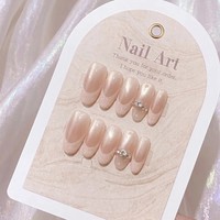 Ongles à presser Chrome Cat Eye 10 pièces faits à la main, forme amande, couvrance totale avec colle pour doigts