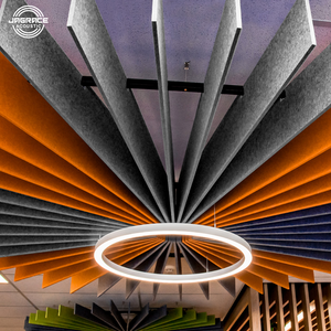 Plaques de <span class=keywords><strong>plafond</strong></span> acoustiques modernes et insonorisées en fibre de polyester, personnalisées 2026, 2x4 pour suspension - Product Image 2