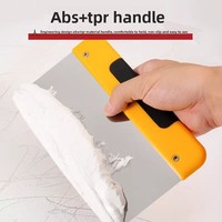 Couteau à mastic et grattoir flexible en acier inoxydable monobloc pour outils de construction, polissage et enduit