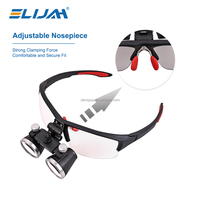 ELIJAH Dental Binocular Magnifier Rechargeable with 5W Spotlight Headlight 2.5X 3.5X Optical Loupes Dentistry Surgical Tools