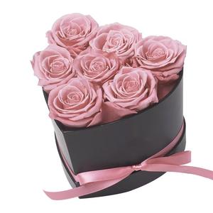 Huahuan Eternal Life Preservent Real Rosesギフトインハートボックス永遠に無限の不滅の花セットバレンタインのためのワンストップカスタム - Product Image 2
