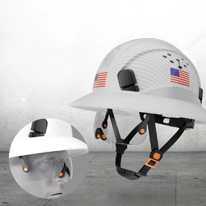 Casque de sécurité à bord complet HDPE personnalisé DEKE avec visière ANSI & CE approuvé Casque de sécurité pour la construction Équipement de sécurité au travail - Product Image 2