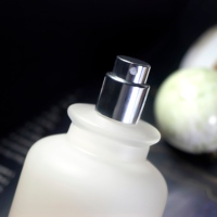 Vente flash 30ML 50ML 100ML Flacon en verre translucide Vaporisateur pour le corps Base épaisse Flacon de parfum de luxe avec boîte cadeau personnalisée